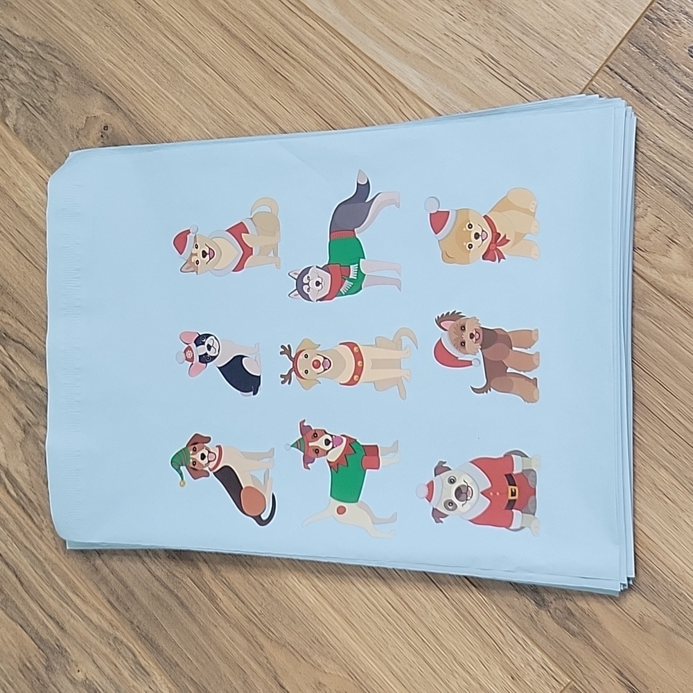 Upaknship Holiday Dog 60 Polymailers